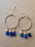 Blue Sapphire Hoops