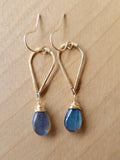 Labradorite teardrop earrings