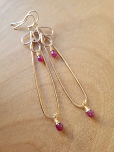 Ruby fern earrings (reserved for Liz)